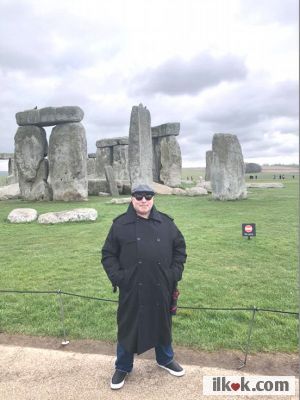Me,at Stonehenge about 90 miles from Victoria Station in London, England UK. Also, Stonehenge is about 29 miles from where The Titanic ship was built and launched in 1912.