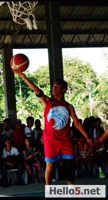 playing basketball
