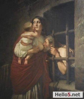 This painting of a young woman breastfeeding an old man in a prison cell sold for 30 million euros. The painting may seem perverse, but the story behind it is a historical record.

The poor man was sentenced to &quot;death by starvation&quot; for stealing a loaf of bread during the reign of Louis XIV in France. The woman was his only daughter and the only visitor to his cell. She was allowed to visit him every day, but she was thoroughly searched, so that no food was taken.

When the man was still alive four months later, having not lost any weight, the authorities were perplexed and began spying on her in her cell. To their utter astonishment, they found her breastfeeding her father, sharing her baby's milk. The judges, realizing the woman's compassion and love for her father, pardoned the father and released him.

This piece of history highlights how deep a woman's compassion is in our daily lives, something that men often overlook.