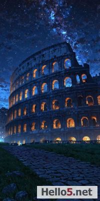 Roma di notte e una magia