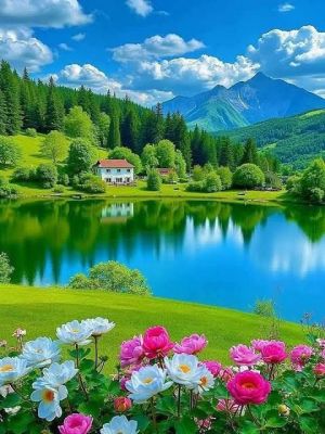 My dream to have a home near a lake 😍🥰