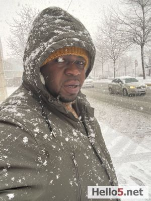 snow day, man must work